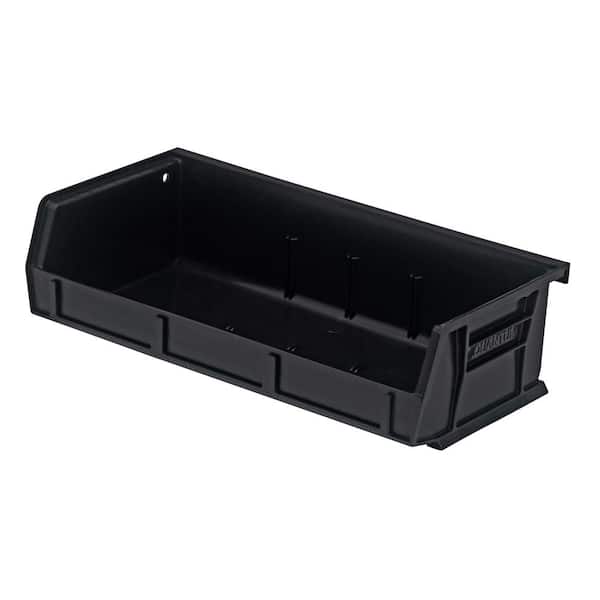 Ultra Series 1.54 qt. Stack and Hang Bin in Black (8-Pack)