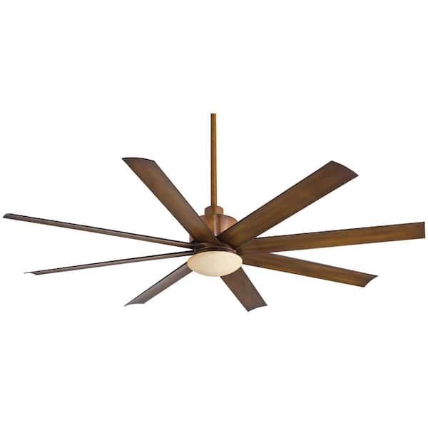 MINKA-AIRE Slipstream 65 in. Integrated LED Indoor/Outdoor Distressed Koa Ceiling Fan with Light with Remote Control