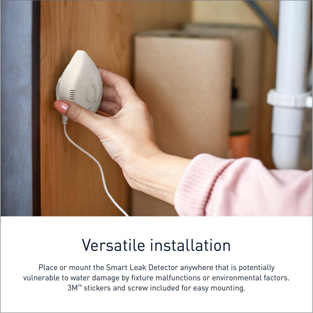Moen Flo Smart White Battery-Powered Water Leak Detector