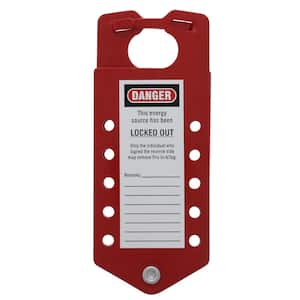 1/Card Safety Lockout Hasp, Do Not Operate, Red