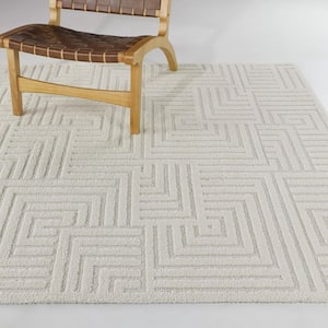Chandra Cream 7 ft. 10 in. x 10 ft. Abstract Area Rug