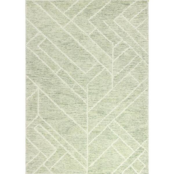 BASHIAN Venezia Celery 8 ft. x 10 ft. (7'6" x 9'6") Geometric