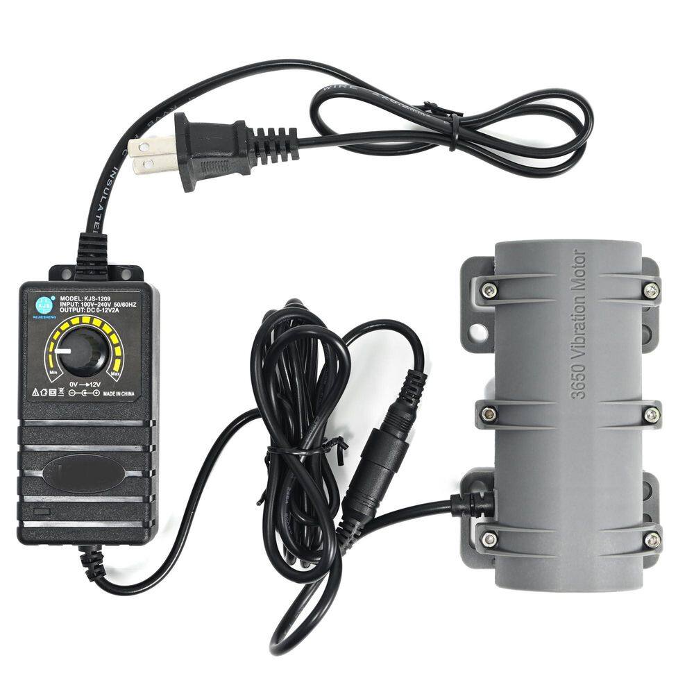 3800RPM DC 12V Vibration Motor with Adjustable Power Supply Dual Eccentric Gears for Massage Bed Chair Sieve price history on PriceWatchPro