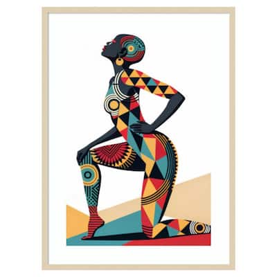 Ethnic Echoes by Miguel Bruzual 1-Piece Framed Giclee People Art Print 41 in x 30 in