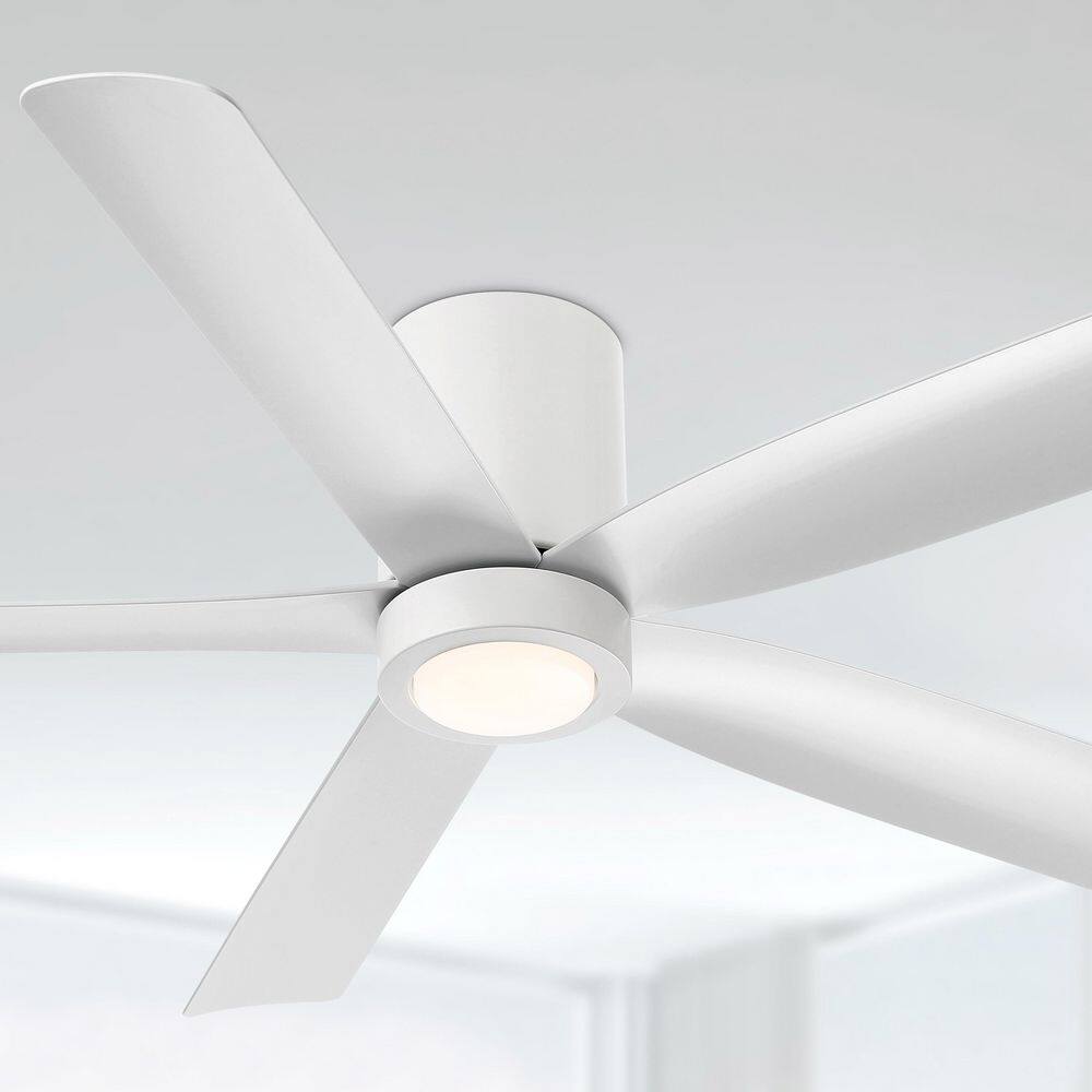 CORMAC 5-Blade 52 in. Indoor/Outdoor Matte White Low Profile Ceiling Fan with Color Select LED Light and Remote Included price history on PriceWatchPro