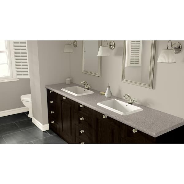 5 ft. x 12 ft. Laminate Sheet in White Nebula with Matte Finish