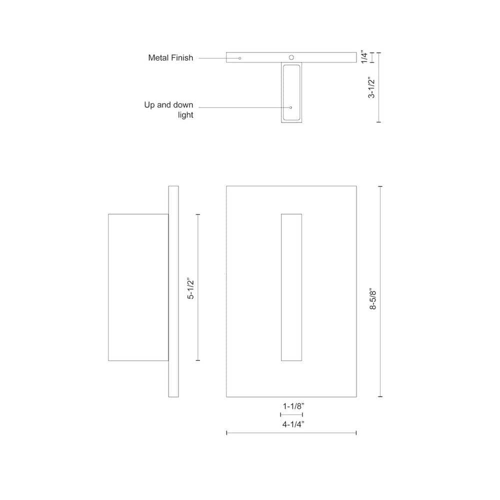 Vista White Aluminum LED Wall Sconce