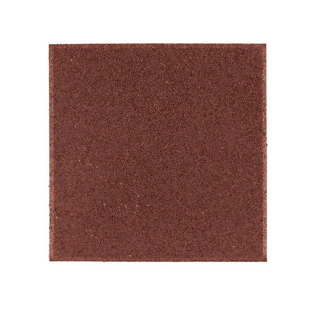 12 in. x 12 in. x 1/2 in. Red Square Rubber Paver (12-Pack) price history on PriceWatchPro