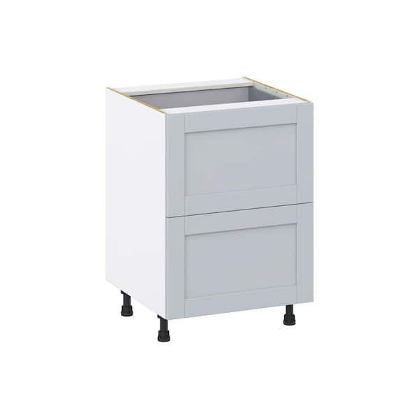 J COLLECTION Cumberland Light Gray Shaker Assembled Base Kitchen ...