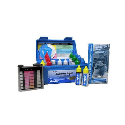 Complete Pool and Spa Test Kit, Alkalinity/Bromine and Chlorine (Hi-Range), DPD/CYA/Hardness/pH