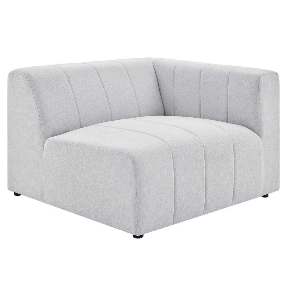 Ivory Channel-Tufted 87" Polyester & Wood 2-Piece Loveseat