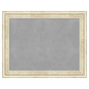 Country White Wash 28 in. x 22 in. Framed Magnetic Board