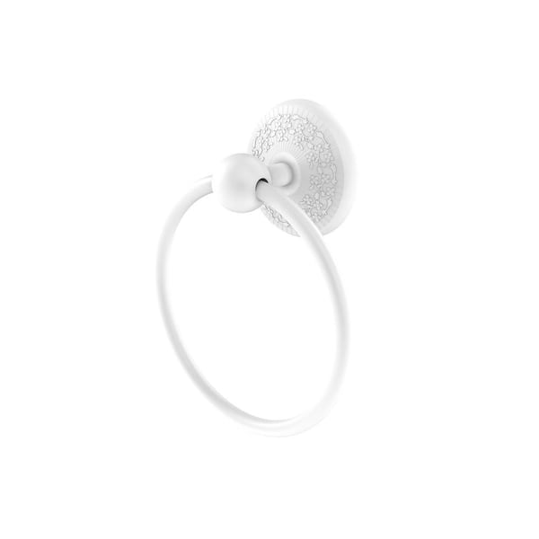 Monte Carlo Collection Wall Mounted Towel Ring in Matte White