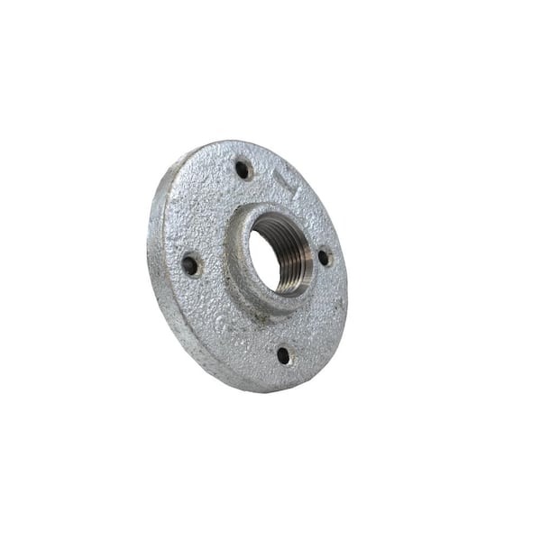 Unbranded 1-1/4 in. Galvanized Malleable Iron FPT Floor Flange (10-Pack)