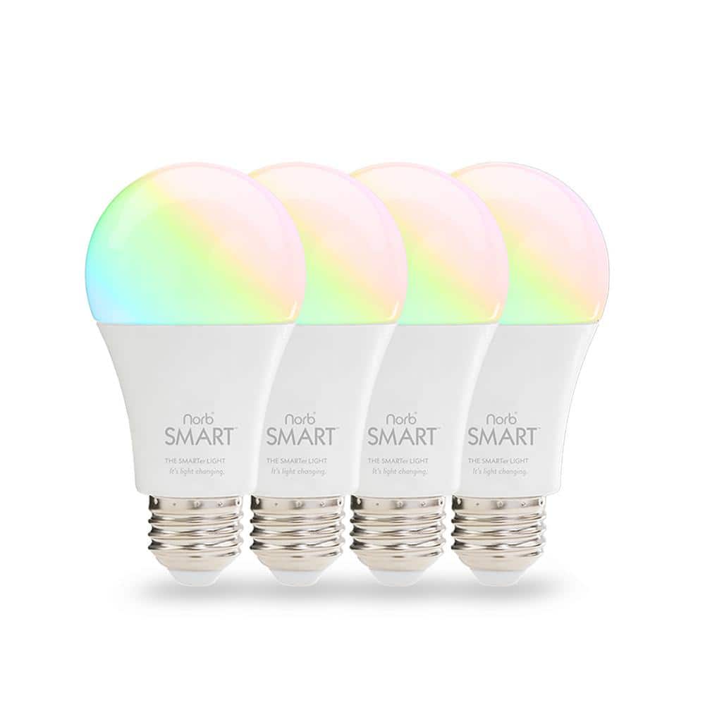 NorbSMART 9W Equivalent Smart RGBW-CCT Smile+Sleep Wellness Spectrum A19 26