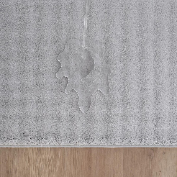 Beverly Rug Sequoia 3 ft. ft. x 5 ft. Grey Non-Slip Rubber Back