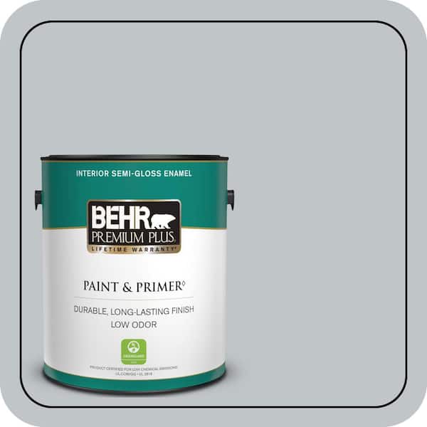 BEHR PREMIUM PLUS 1 gal. #N510-2 Galactic Tint Semi-Gloss Enamel Low Odor Interior Paint & Primer