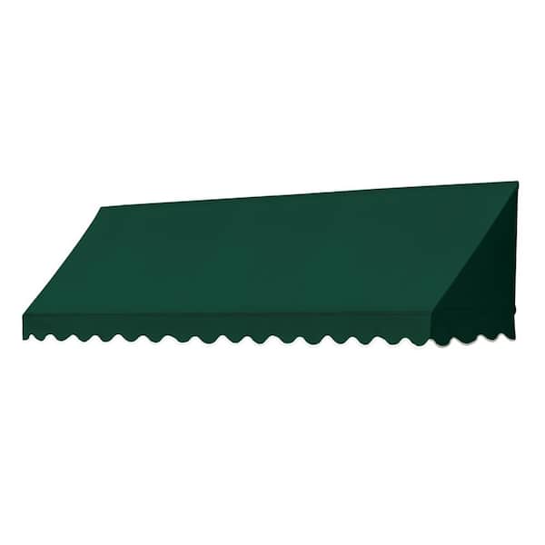 Awnings in a Box 8 ft. Traditional Manually Retractable Awning (26.5 in. Projection) in Forest Green