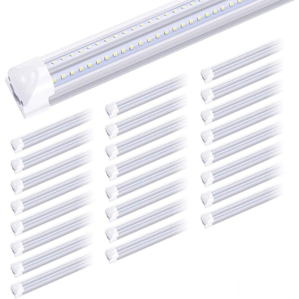 7.2 In. 1 Light White Vanity Light V-Shape Integrated LED Tube Lamp with Dual-Sided LED Cooler Lights (25 Pack)