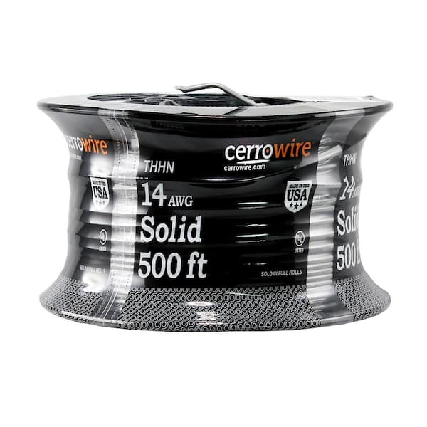 Cerrowire 500 ft. 14 Gauge Gray Stranded Copper THHN Wire 112-3460J - The  Home Depot