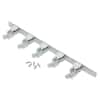 17 in. Wall-Mounted White Steel Adjustable Spring Storage Clip Bar