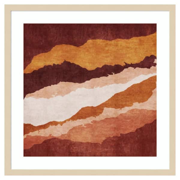 Amanti Art Cracked Earthen Layers 2 by Emel Tunaboylu 1 Piece Framed Giclee Abstract Art Print 25 in. x 25 in.