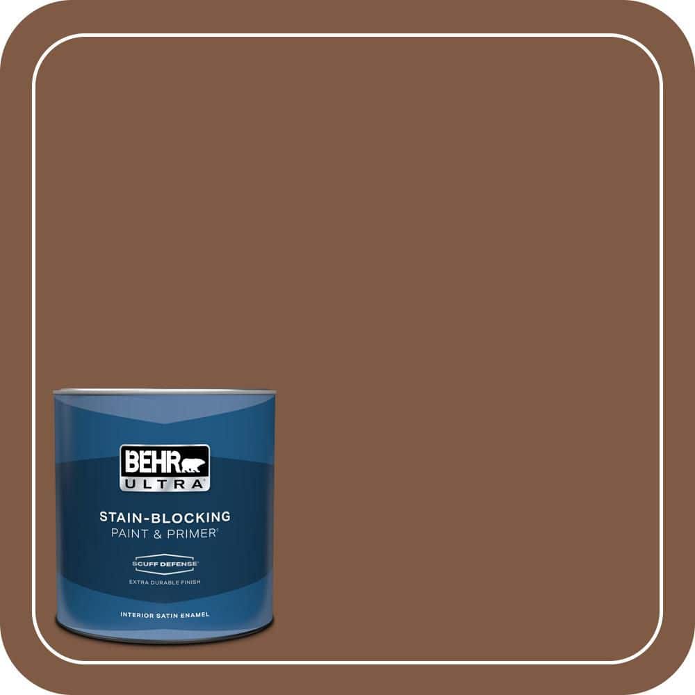 1 qt. #T12-2 Stagecoach Extra Durable Satin Enamel Interior Paint & Primer product image for price tracking