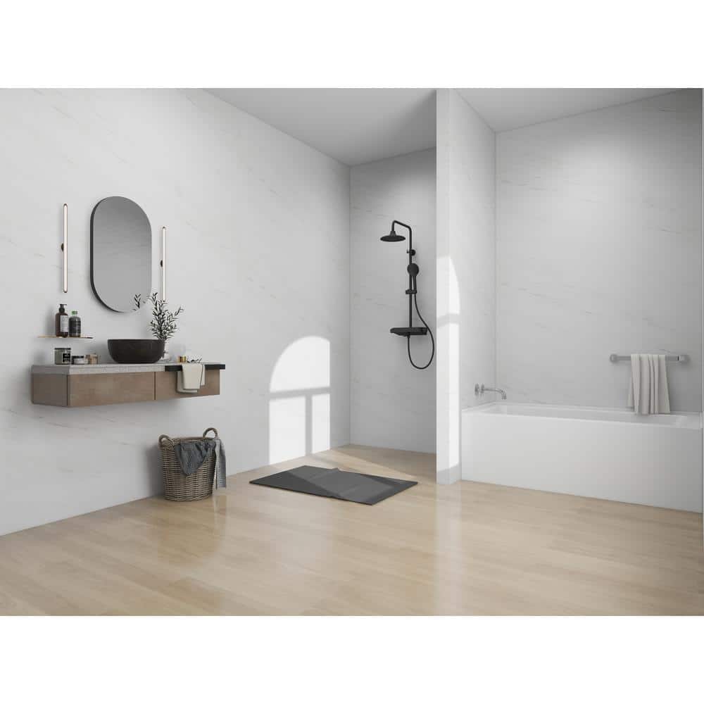 White Acrylic Alcove Skirt Bathtub with Left Drain
