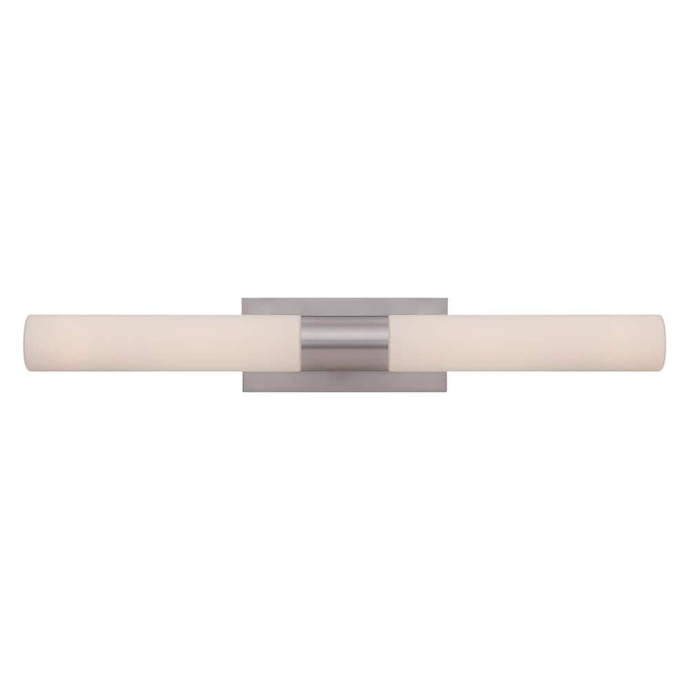 Elementum Sleek 30" Nickel Cylinder LED Vanity Light
