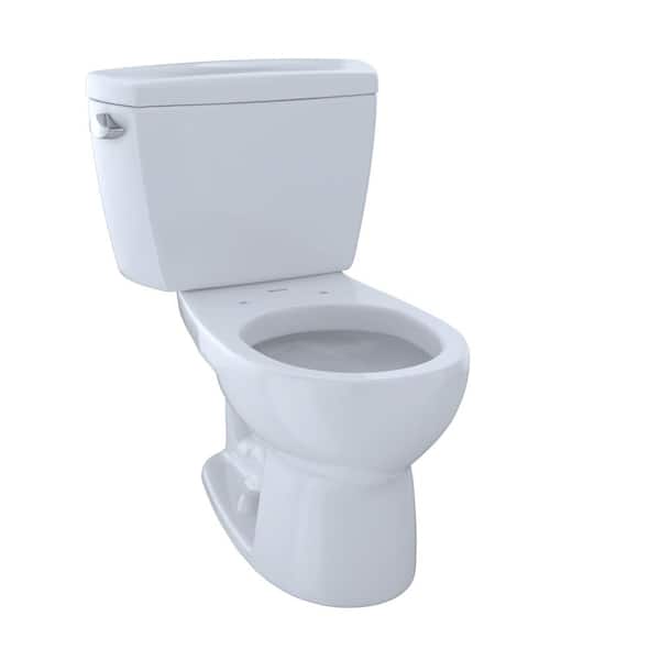 TOTO Drake 2-Piece 1.6 GPF Single Flush Round Toilet in Cotton White