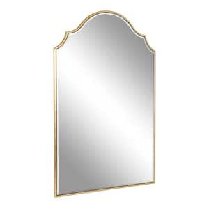 Leanna 24.00 in. W x 36.00 in. H Gold Arch Glam Framed Decorative Wall Mirror