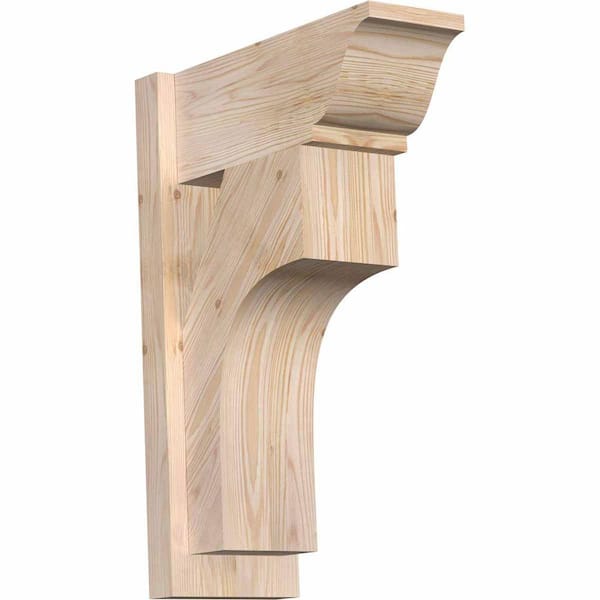 Ekena Millwork 8 in. x 26 in. x 18 in. Douglas Fir Westlake Traditional Smooth Outlooker