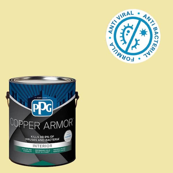 COPPER ARMOR 1 gal. PPG12153 Pineapple Delight SemiGloss Antiviral