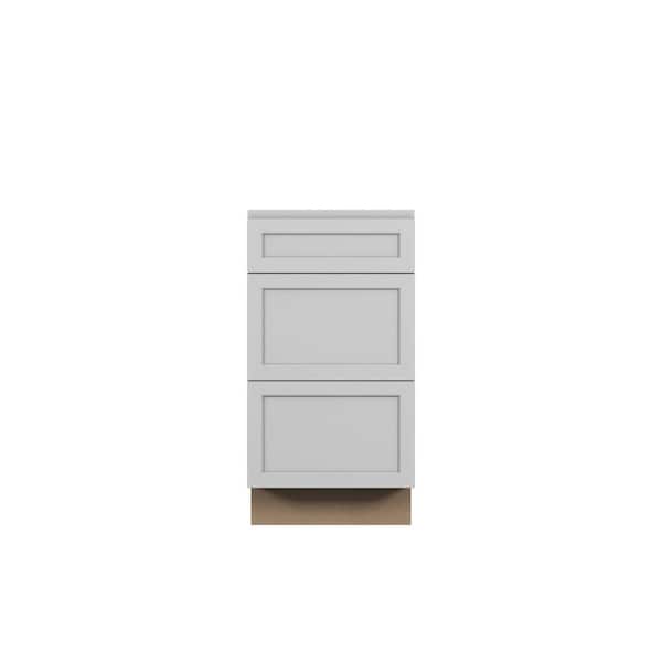 Westport Shaker 15 in. W x 34.5 in. H x 24 in. D in Painted White Plywood Assembled Drawer Base Cabinet