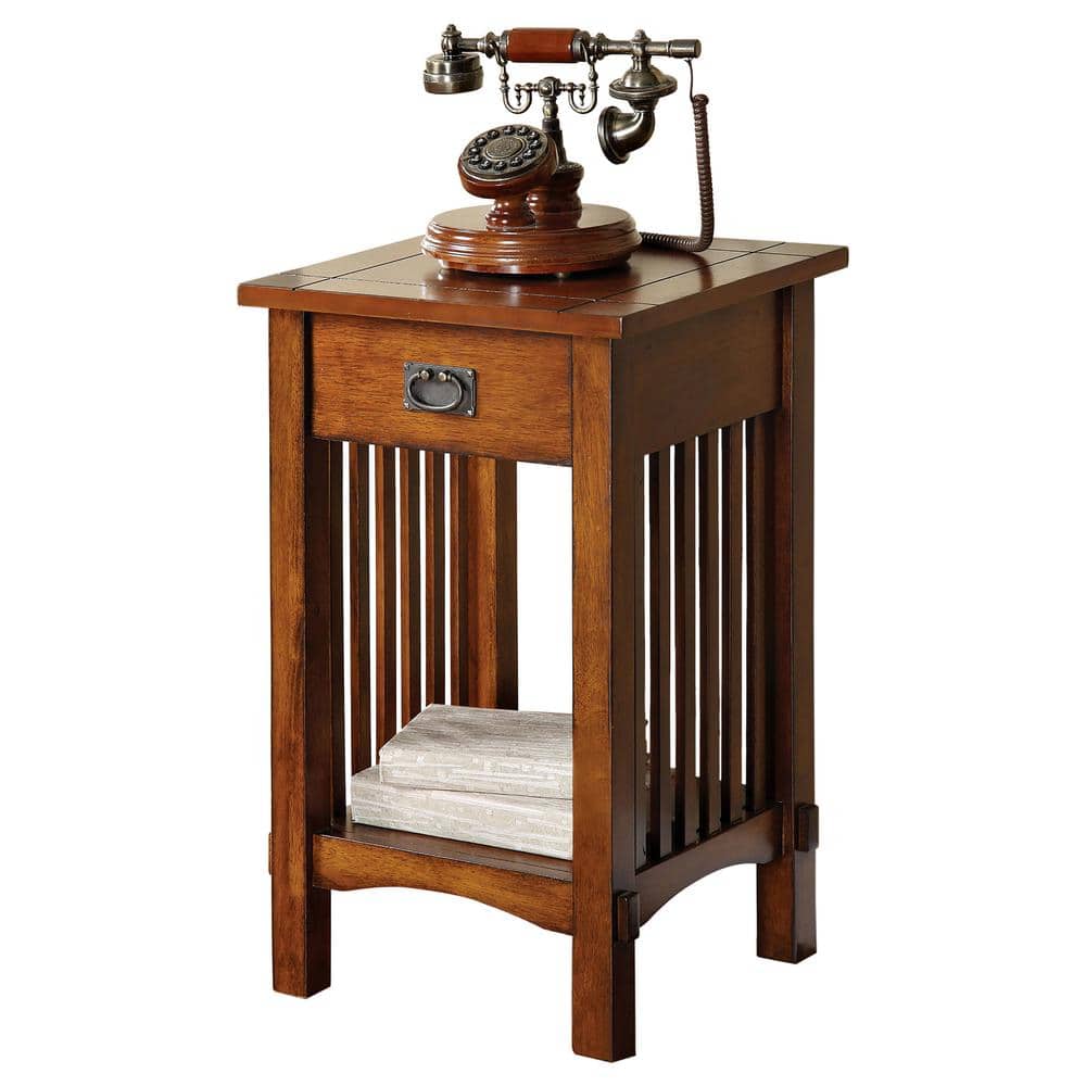 Valencia Antique Oak End Table CMAC209 The Home Depot
