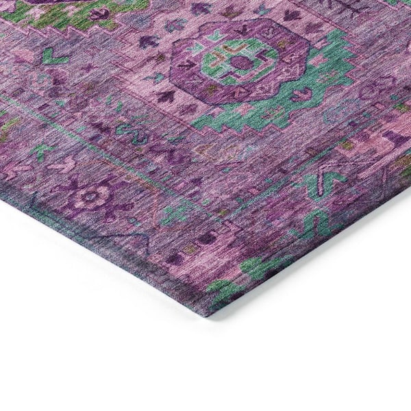 Chantille Machine Washable Indoor/Outdoor Abstract ACN2228 Purple 5 ft. x 7 ft. 6 in. Area Rug