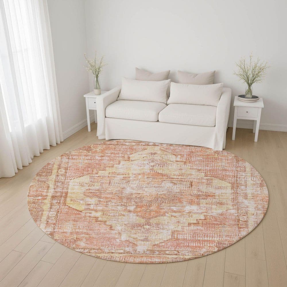 Spectrum Terracotta Rug Addison Rugs Mayfield Premium Machine Washable Abstract AMF1729 ...