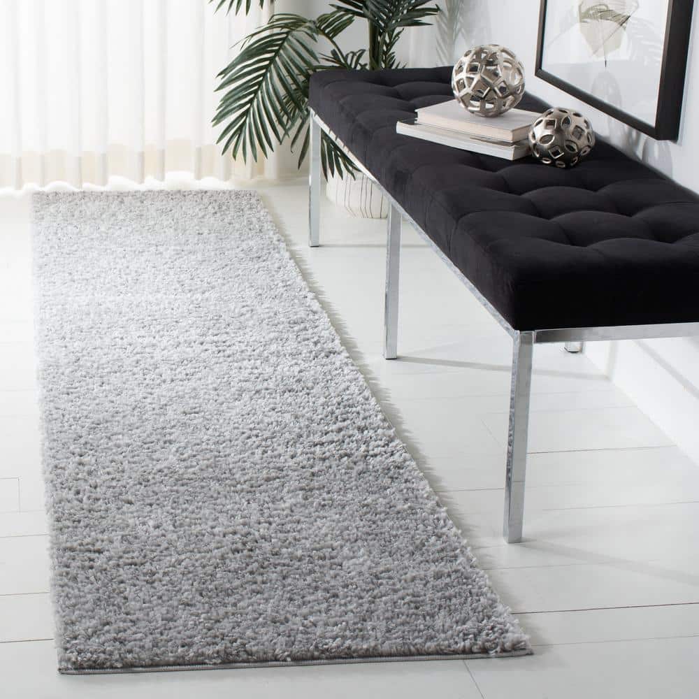 August Shag 2 ft. x 16 ft. Silver Solid Color Runner Rug price history on PriceWatchPro