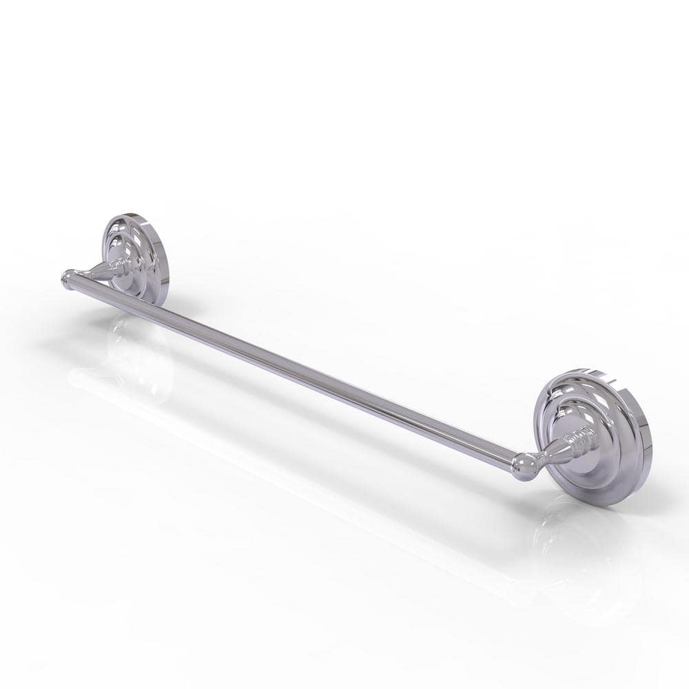 Allied Brass Que New Collection 24 in. Wall Mounted Towel Bar in Polished Chrome