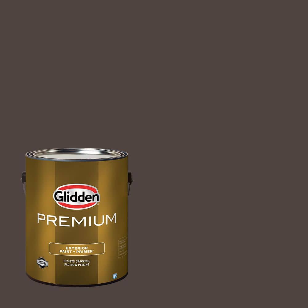 Glidden Premium 1-gal. Dark Granite PPG1005-7 Satin Exterior Latex