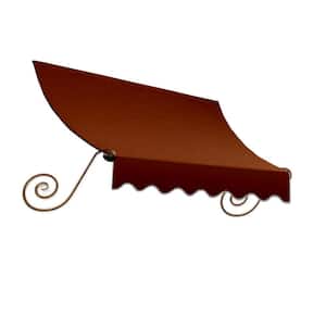3.38 ft. Wide Charleston Window/Entry Fixed Awning (18 in. H x 36 in. D) Terra Cotta