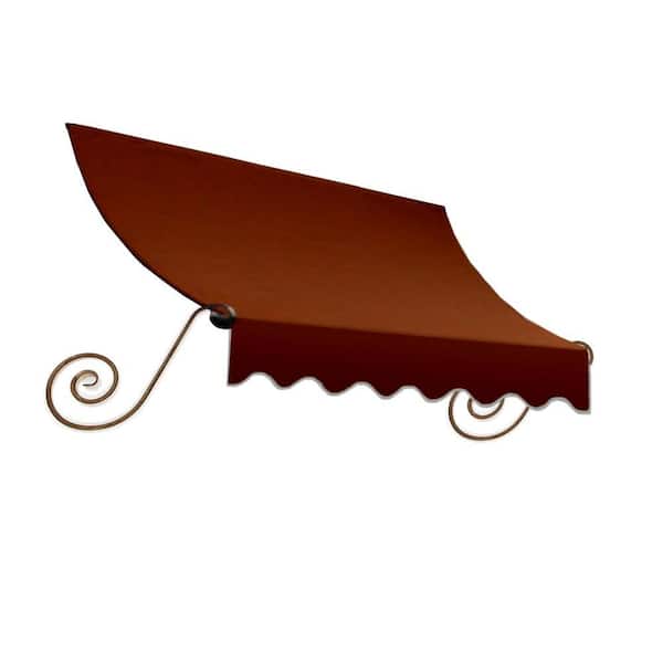 AWNTECH 3.38 ft. Wide Charleston Window/Entry Fixed Awning (44 in. H x 24 in. D) Terra Cotta