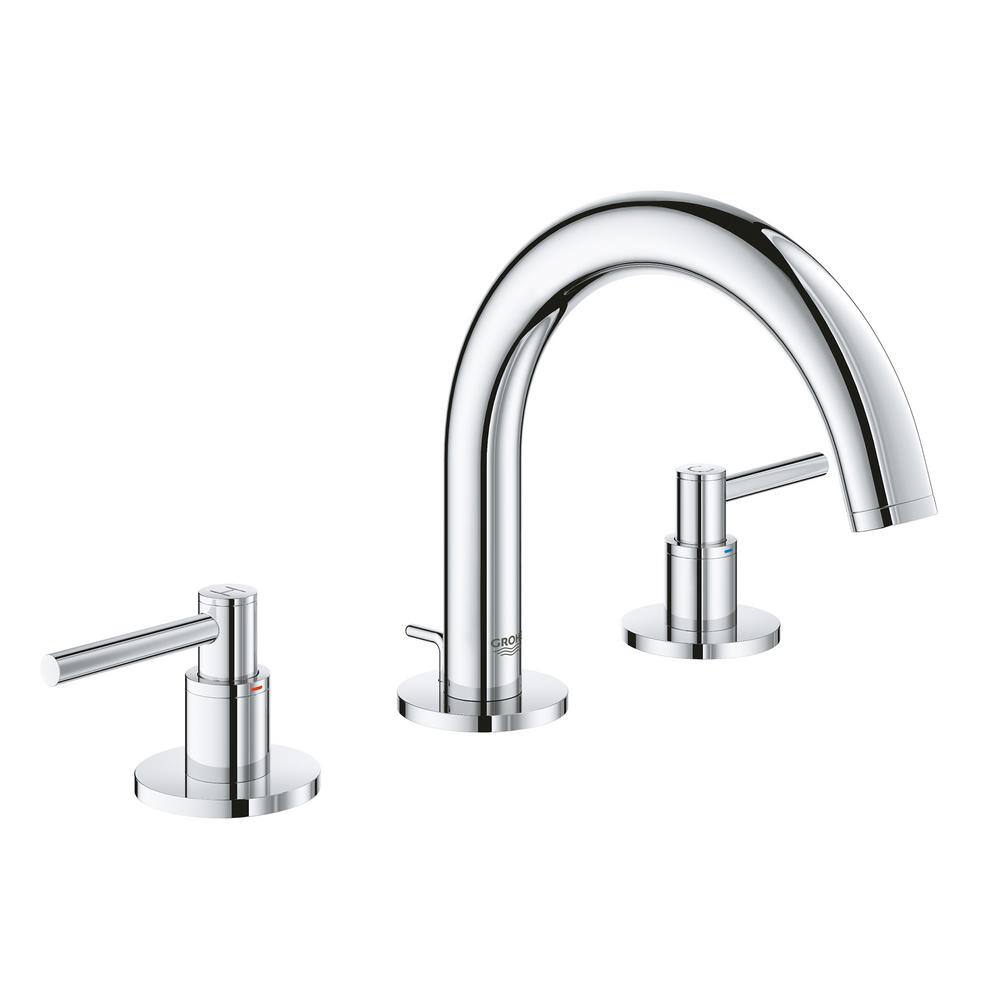 Elegant Brushed Nickel Widespread Bathroom Faucet with Chrome Finish