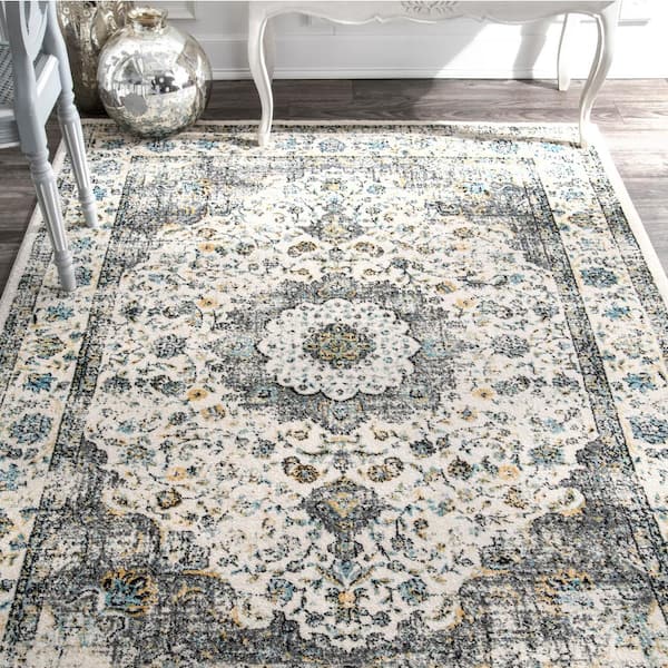 Nuloom Verona Vintage Persian Gray 3 Ft X 5 Ft Area Rug Rzbd07b 305 The Home Depot