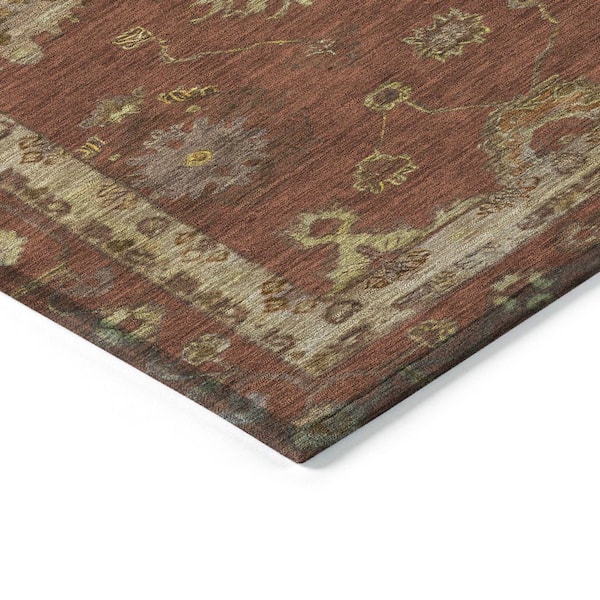 Chantille Machine Washable Indoor/Outdoor Abstract ACN2045 Paprika 1 ft. 8 in. x 2 ft. 6 in. Accent Rug