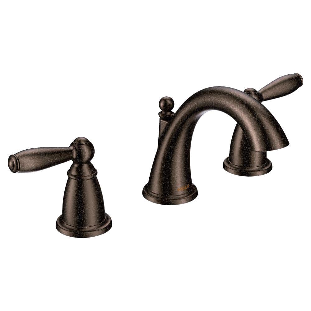 Moen Brantford 8 In Widespread 2 Handle High Arc Bathroom Faucet Trim Kit In Oil Rubbed Bronze Valve Not Included T6620orb The Home Depot