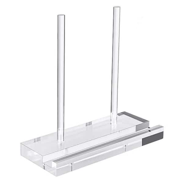 Acrylic Display Stand Clear Easel for Books Plates Pictures Frames with Non-Slip Base and Smooth Edges, 1-Piece