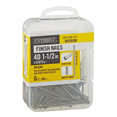 1-1/2 in. x 4D Bright Non-Collated Finishing/Casing Nail 6 oz. (206-Count)