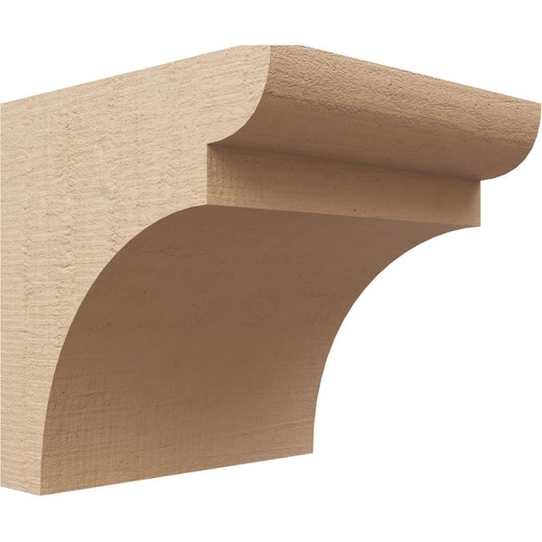 Ekena Millwork 12 in. x 12 in. x 12 in. Wide Yorktown Rough Cedar Woodgrain TimberThane Corbel, Primed Tan