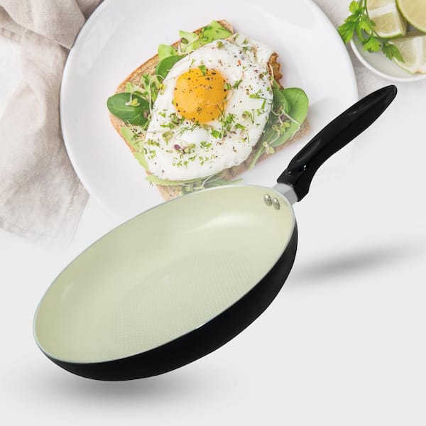 Oster Kono 8 Inch Aluminum Nonstick Frying Pan in Black with